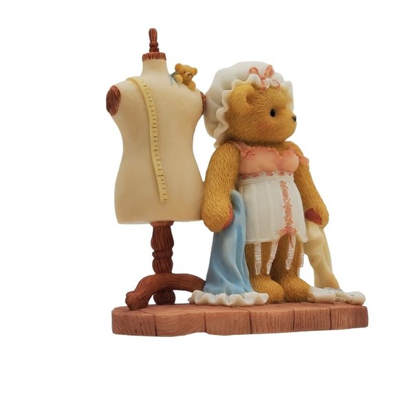 Cherished Teddies Sarah Girl Playing Dress Up Ltd Ed 308676 Figurine Seamstress - Picture 3 of 8